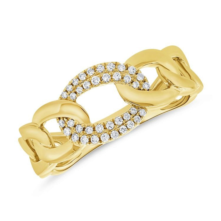 14k Gold 0.14Ct Diamond Ring with 38 Diamonds, available in White, Rose and Yellow Gold