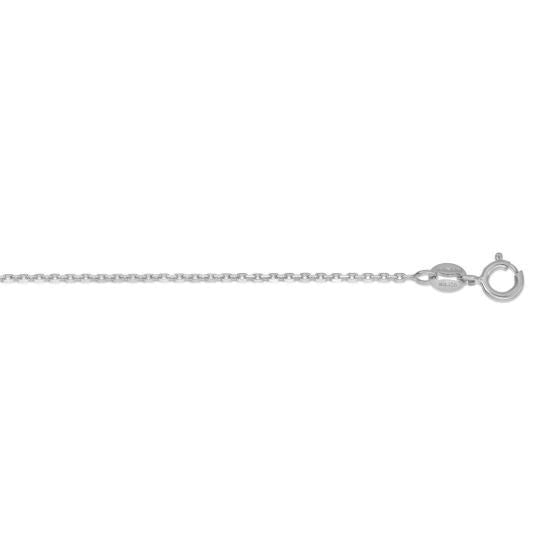 14K Gold 1.1mm Diamond Cut Cable Chain with Spring Ring Clasp , available in White and Yellow Gold