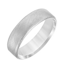 Load image into Gallery viewer, 14k White Gold Crystaline Soft Sand Finish Band, Size 10.0
