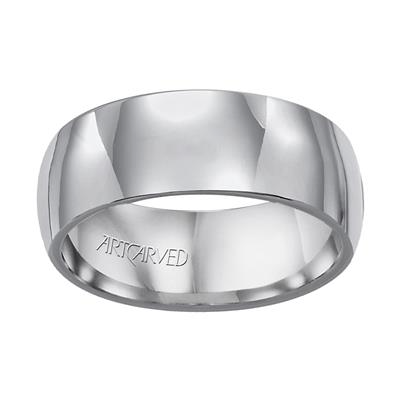 Tungsten Carbide 8mm wide Plain Band, size 10