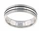 14k White Gold black linear design size 10
