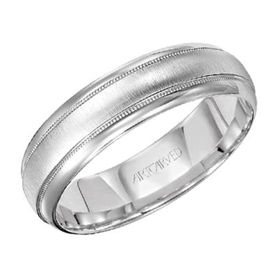 Platinum Carved Band, size 10