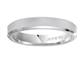 14k White Gold Satin Finish bezel edge Band, size 10