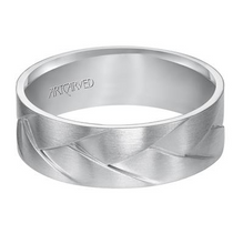 Load image into Gallery viewer, 14k White Gold 7mm Wide, Woven Band size 10
