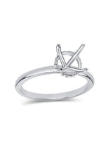 Load image into Gallery viewer, 14k White Gold 0.09 Ct Diamond Under-halo Semi Mount
