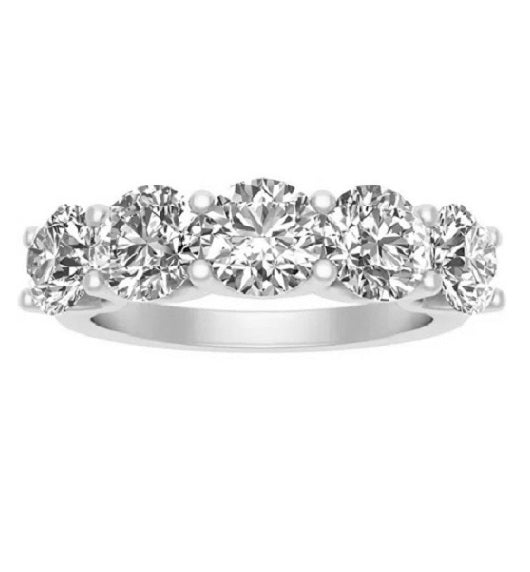 14k White Gold 2.03Ct Lab Grown Diamond Band