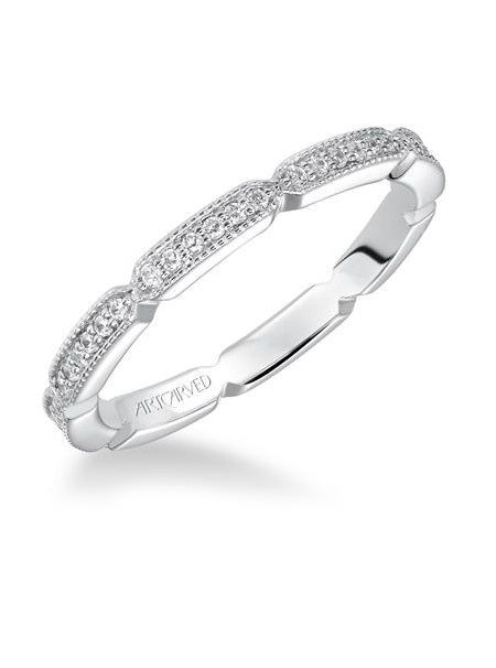 14k White Gold 0.25 Carat Diamond Band
