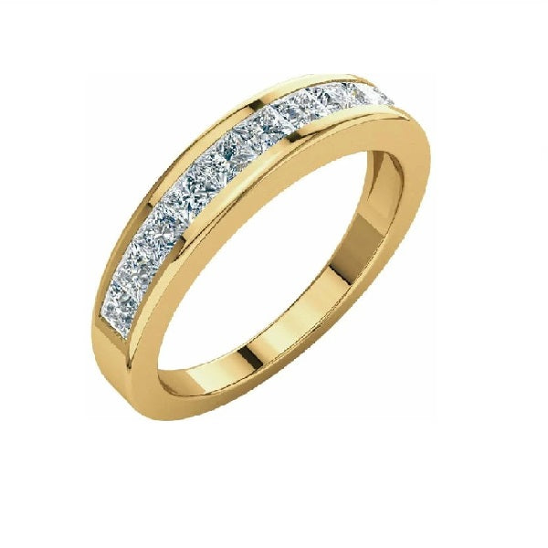 14k Yellow Gold 0.49 Ct Princess Cut Graduating Diamond Band