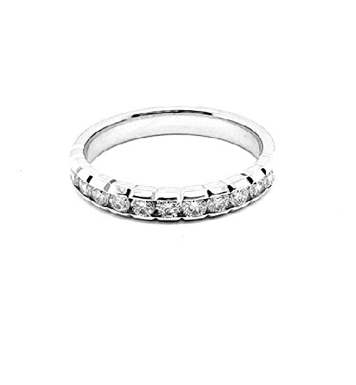 14k White Gold 0.50 Ct Diamond Band