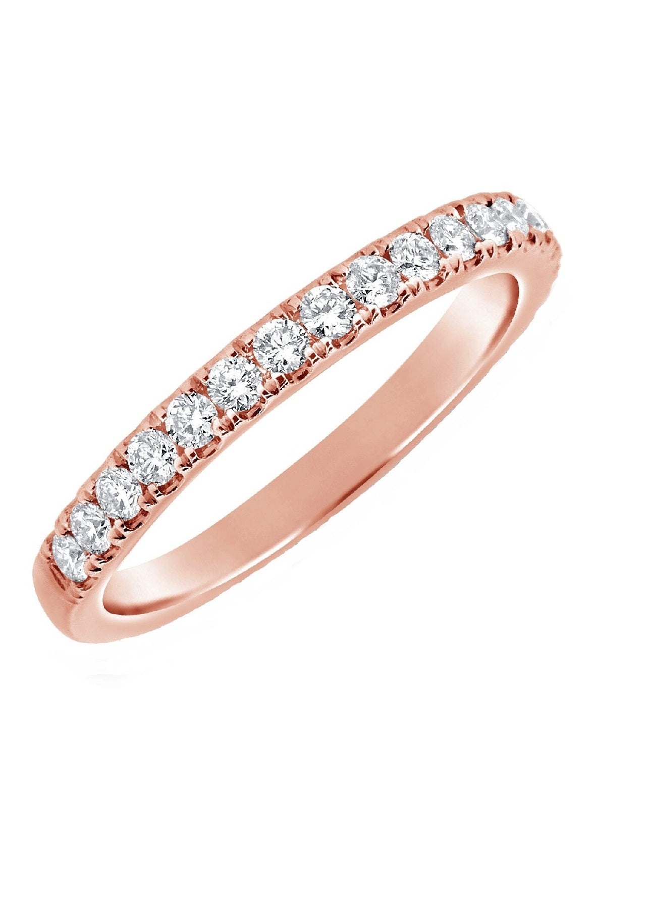 14k Gold 0.40 Carat Diamond Band, Available in White and Rose Gold