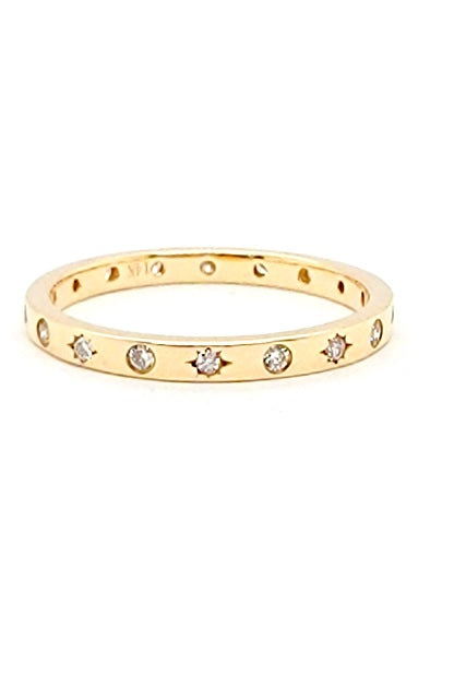 14k Yellow Gold 0.21 Ct Diamond Band