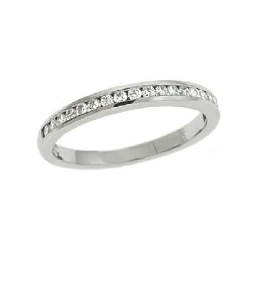 14k White Gold 0.22 Ct Diamond Band