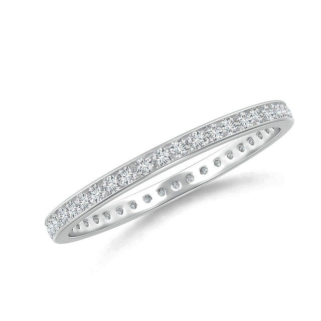 Platinum 0.50 Ct Diamond Channel Set Eternity Band