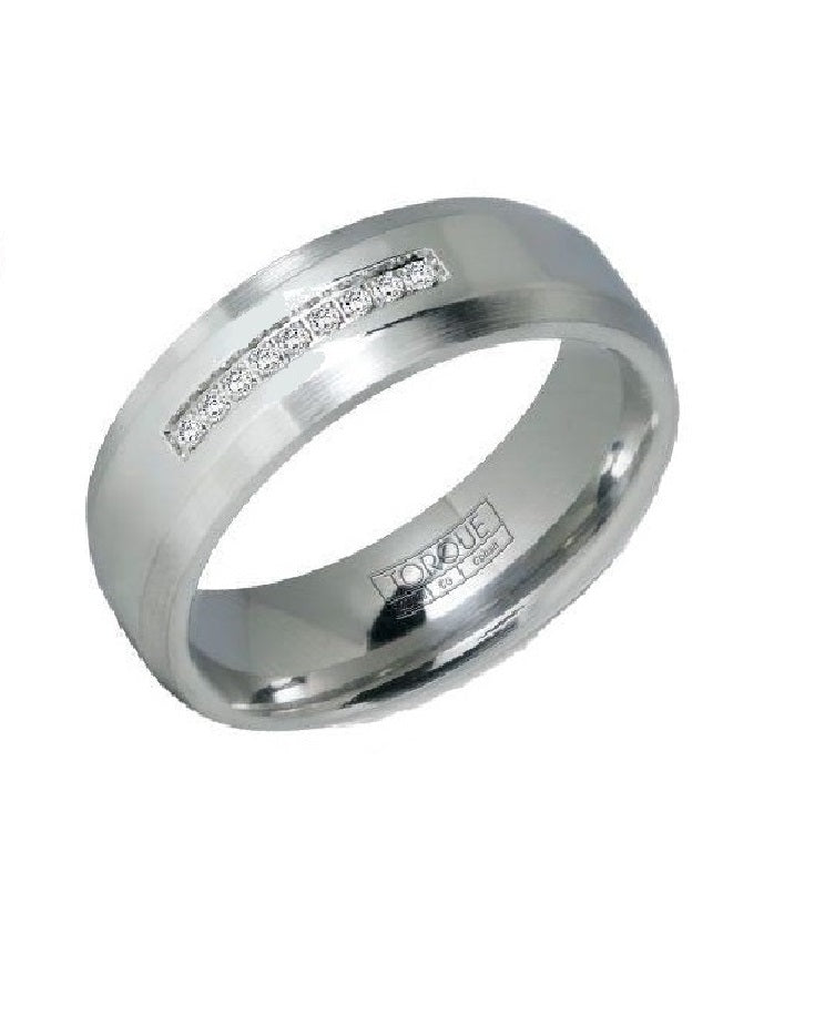 Gents Cobalt 0.06 Carat Diamond Band