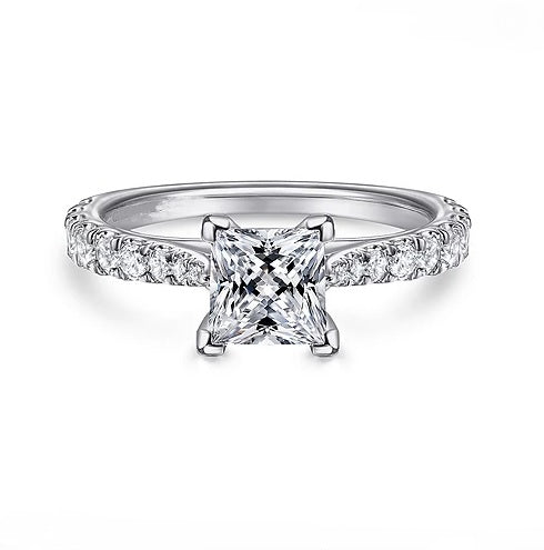 14k White Gold Ctr 1.20 Ct SI2 H, Mounting 0.32 Ct Diamond Ring