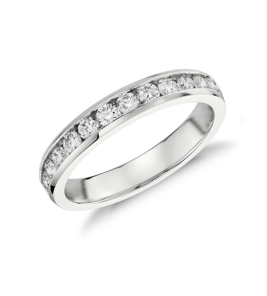 14k White Gold 0.28 Ct Diamond Band
