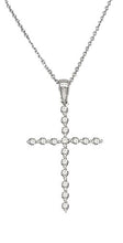 Load image into Gallery viewer, 14k White Gold 0.49 Ct Diamond Cross Pendant
