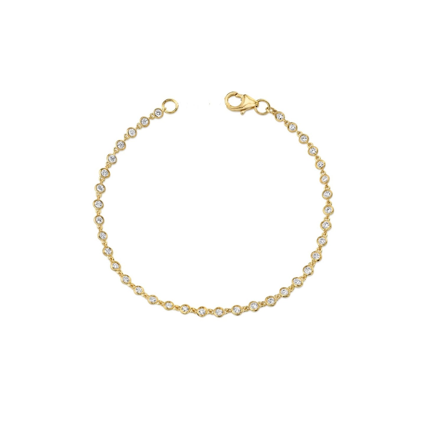 14k Gold 0.50 Carat Diamond Bracelet, Available in White and Yellow Gold