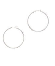 Load image into Gallery viewer, 14k White Gold 2.8 Grams 2.0x50.0 mm Hoop Earring
