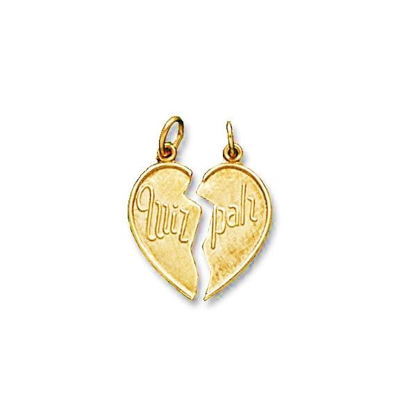 14k Yellow Gold Two Piece Mizpah Charm