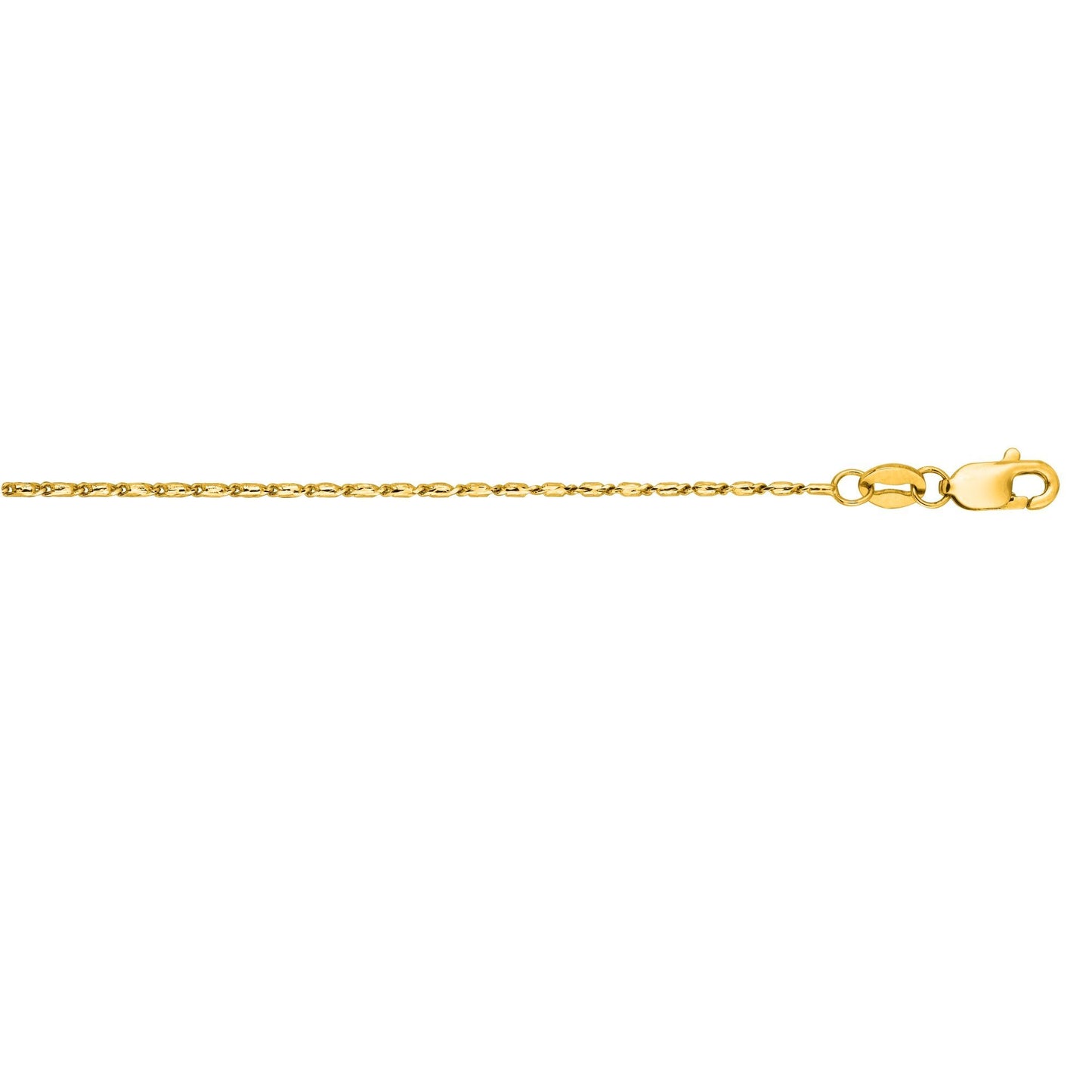 14k Yellow Gold 0.9mm 2.4 Grams 18 Inch Lumina Chain