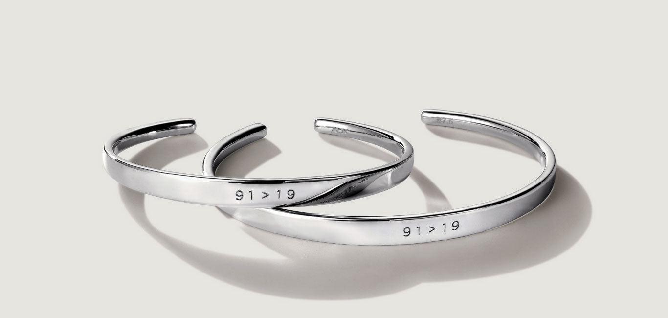 Sterling Silver 6.25 Inch Cuff Bracelet 91>19 (psalm 91 > Covid 19)