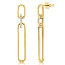 Load image into Gallery viewer, 14k Gold 0.08Ct Diamond Dangle Drop Earring, available in White, Rose and Yellow Gold
