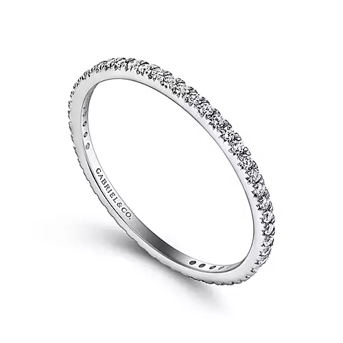 Gabriel 14k Gold 0.23 Ct Diamond Eternity Band, Available in White and Yellow Gold.