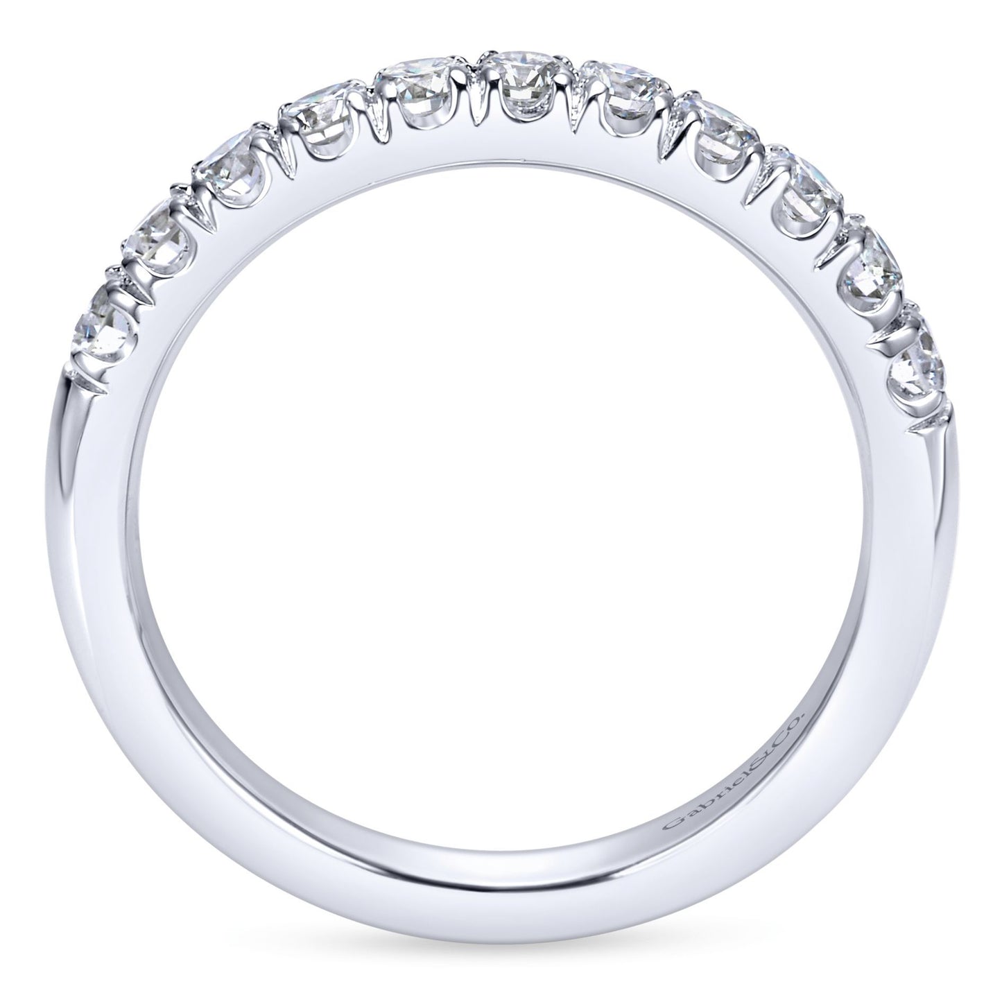 Gabriel 14k White Gold 0.50 Carat Diamond Band.