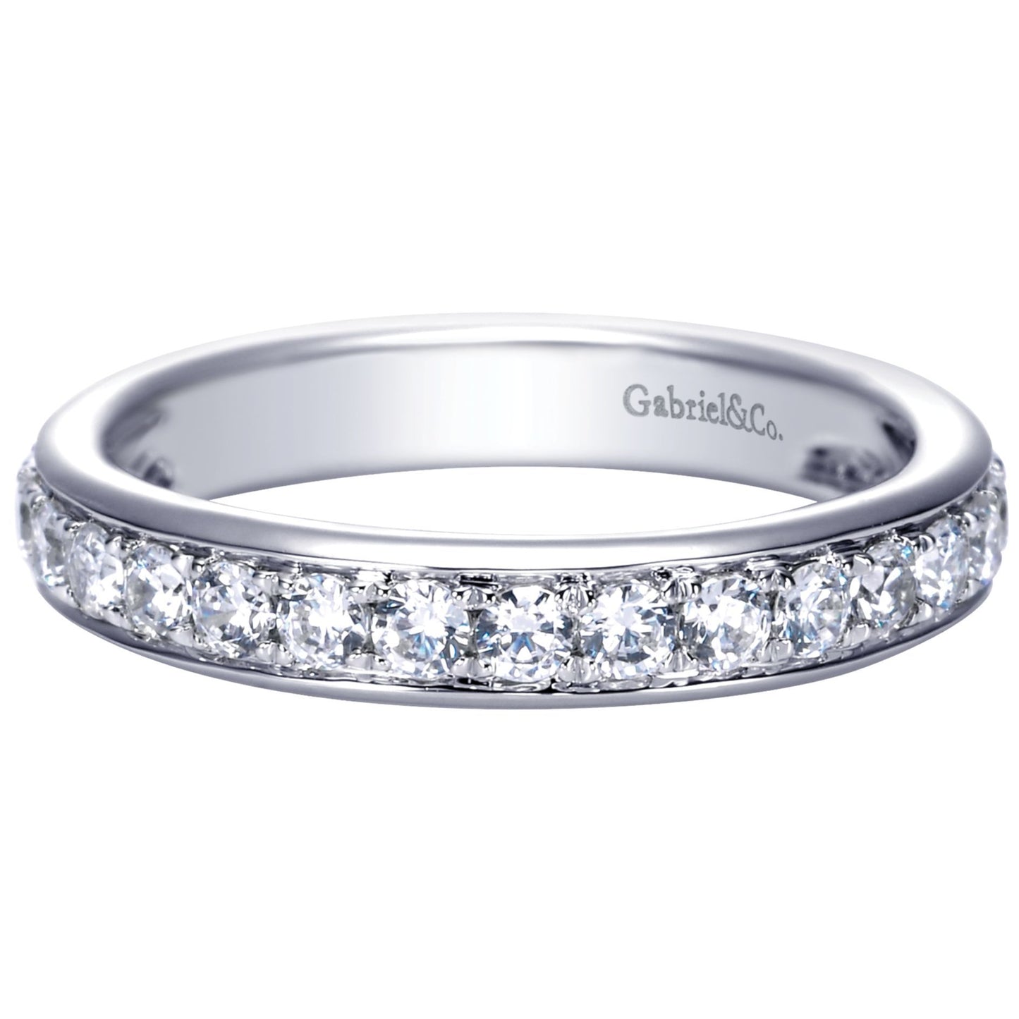 Gabriel 14k White Gold 0.75 Carat Diamond Band