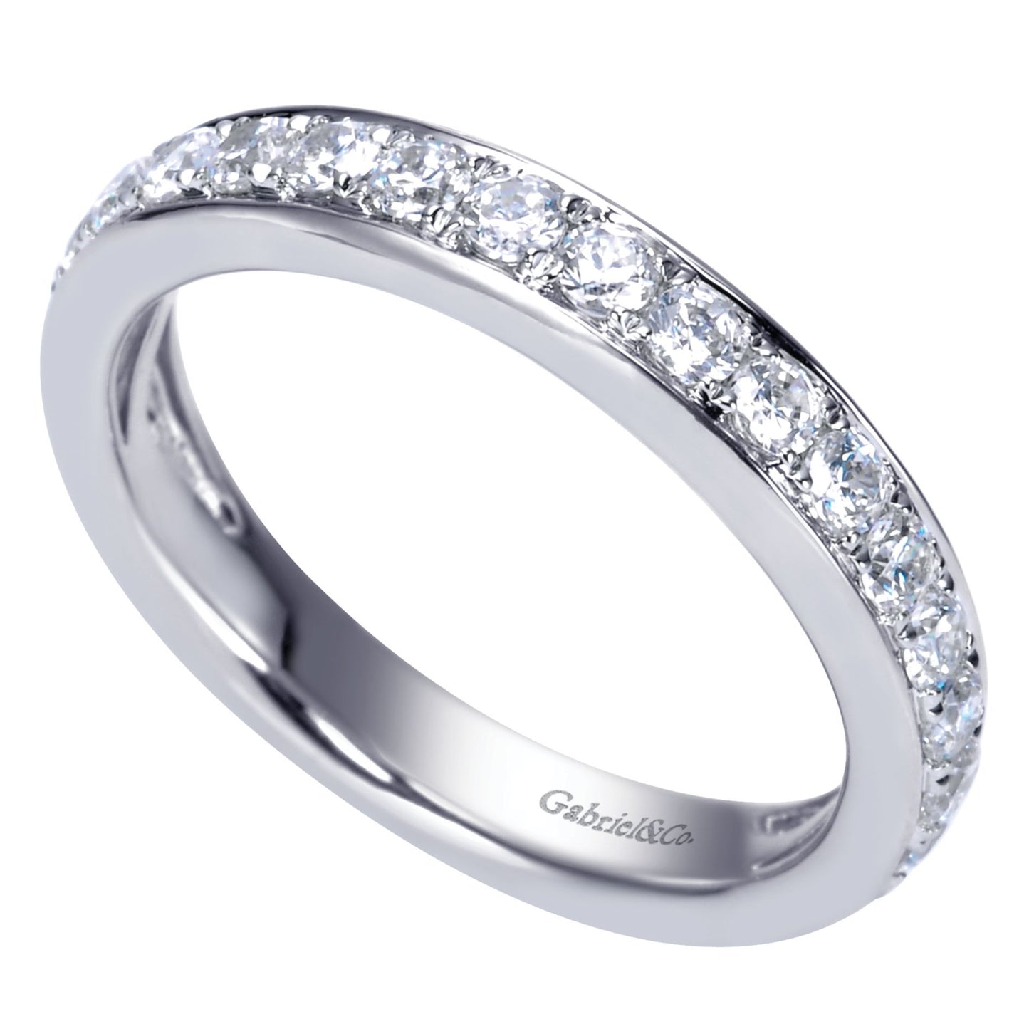 Gabriel 14k White Gold 0.75 Carat Diamond Band