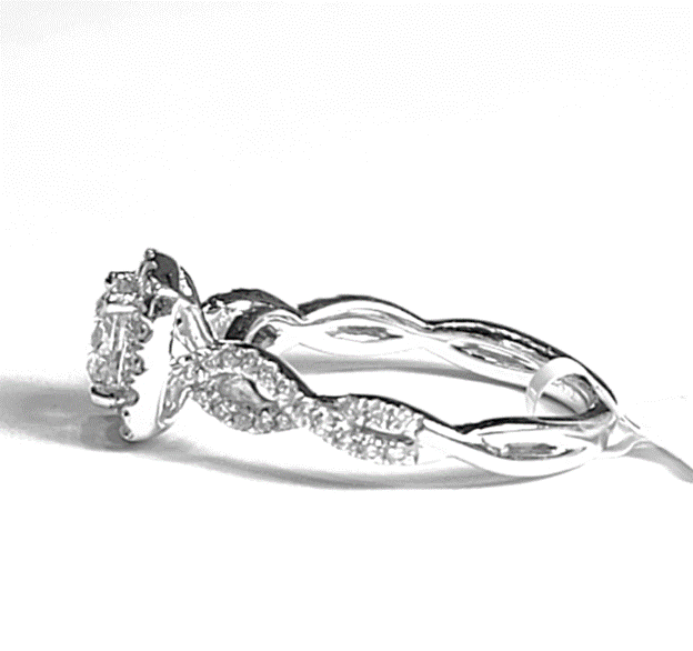 18k White Gold Ctr 0.70 SI2 H, Mounting 0.31 Ct Diamond Ring