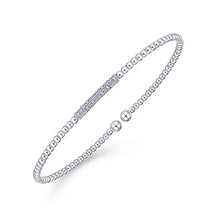 Load image into Gallery viewer, Gabriel 14k 0.13 Carat Diamond Bangle Bracelet, Available in White, Rose and Yellow Gold
