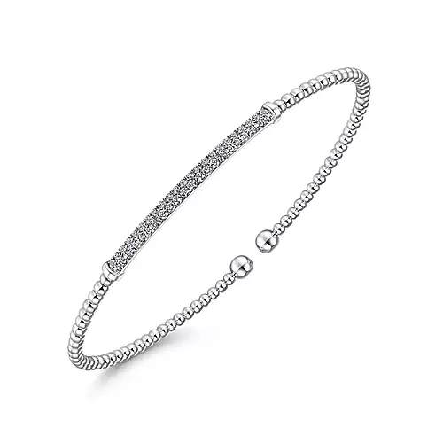 Gabriel 14k 0.35 Carat Diamond Bangle Bracelet, Available in White, Rose and Yellow Gold
