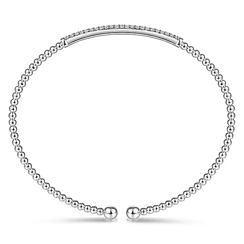 Gabriel 14k 0.35 Carat Diamond Bangle Bracelet, Available in White, Rose and Yellow Gold