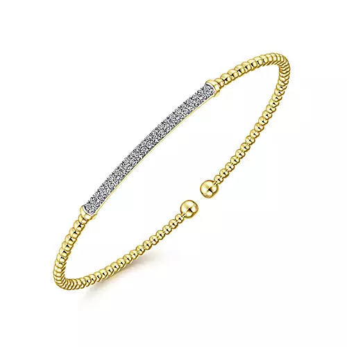 Gabriel 14k 0.35 Carat Diamond Bangle Bracelet, Available in White, Rose and Yellow Gold