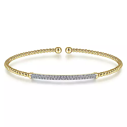 Gabriel 14k 0.35 Carat Diamond Bangle Bracelet, Available in White, Rose and Yellow Gold