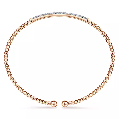 Gabriel 14k 0.35 Carat Diamond Bangle Bracelet, Available in White, Rose and Yellow Gold