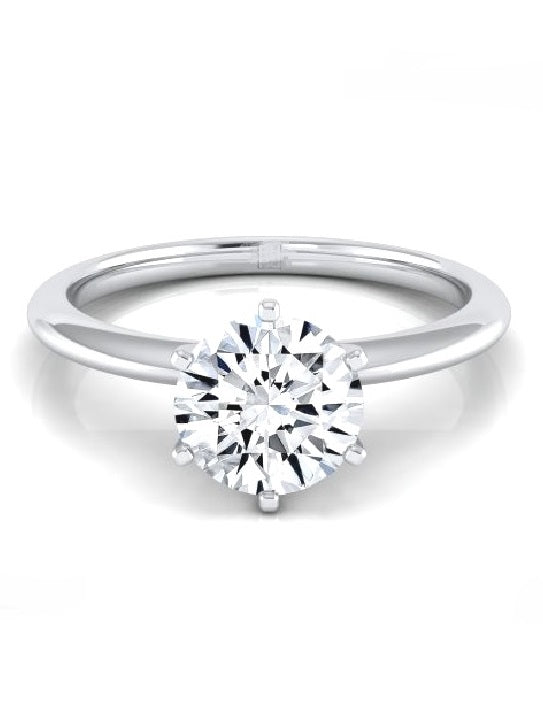 14k White Gold 0.90 Ct VS2 F GIA Diamond Ring