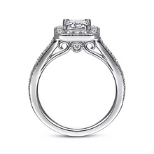 Load image into Gallery viewer, Gabriel 14k White Gold, ctr 1.01, VS2, F, GIA, 0.53 ct Mele.
