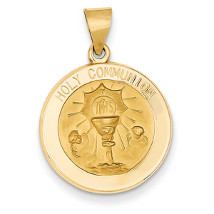 14k Yellow Gold Holy Communion Medal