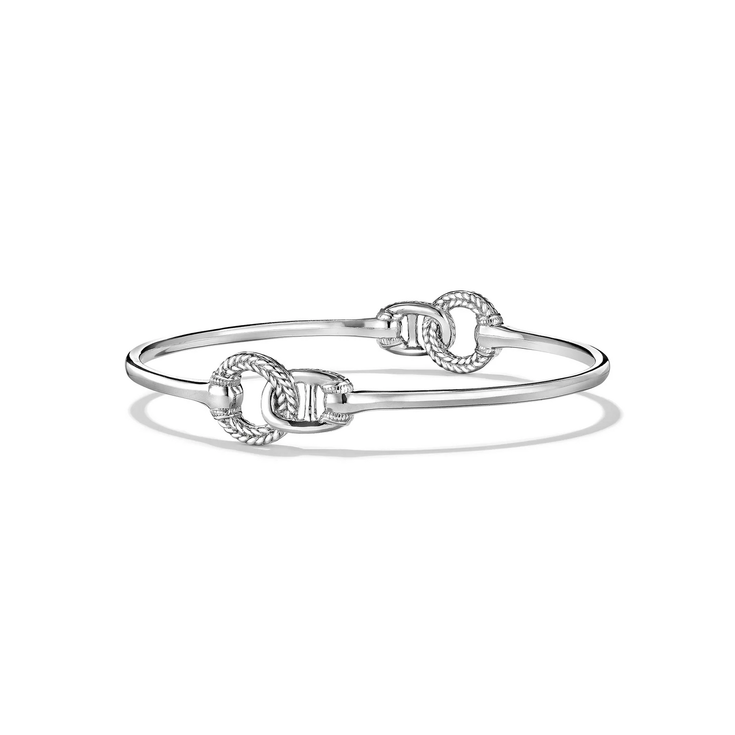 Judith Ripka Sterling Silver Vienna Stack Bangle Bracelet
