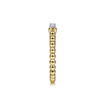 Load image into Gallery viewer, 14k Two Tone 0.11Ct Bujukan Bead Ring
