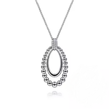 Load image into Gallery viewer, Gabriel Sterling Silver 0.09Ct White Sapphire Pendant Necklace
