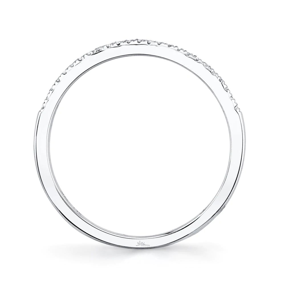 14k Rose Gold 0.08 Carat Diamond Band.