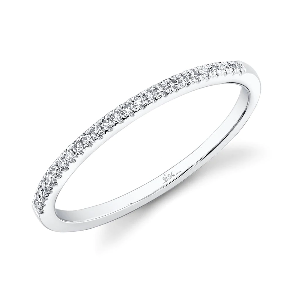 14k Rose Gold 0.08 Carat Diamond Band.