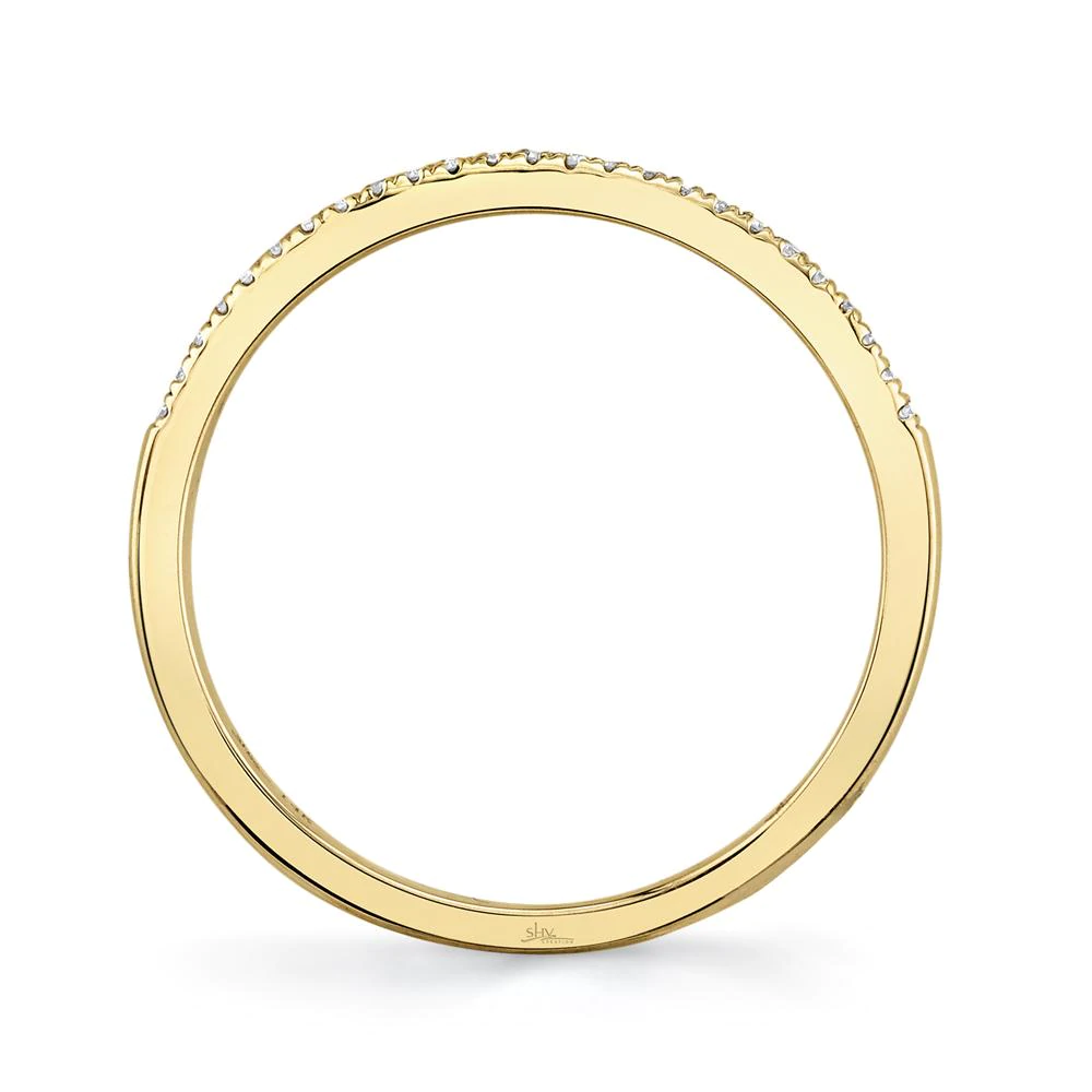 14k Rose Gold 0.08 Carat Diamond Band.
