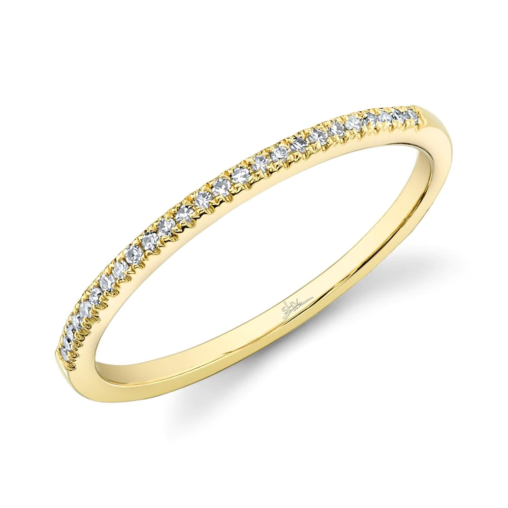 14k Rose Gold 0.08 Carat Diamond Band.
