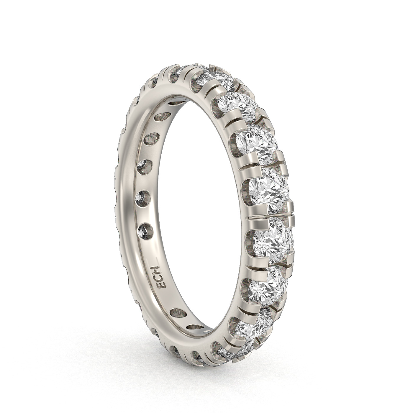 14k White Gold 1.18Ct Diamond Eternity Band