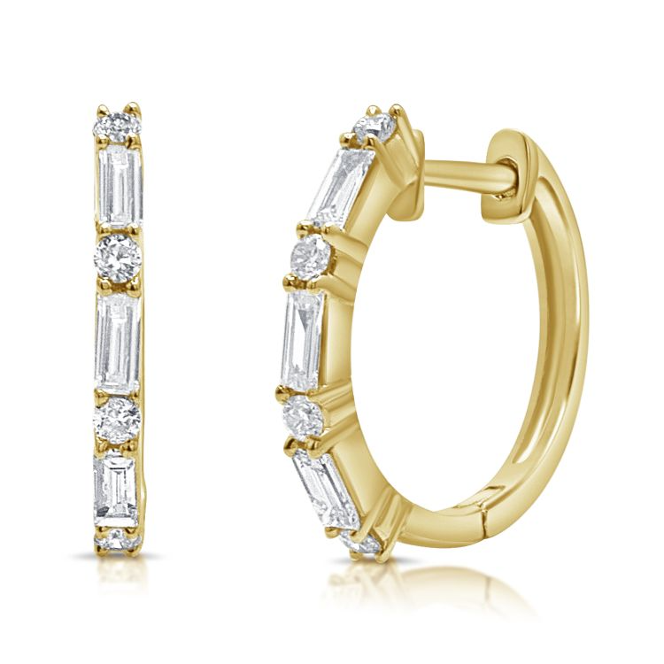 Hoop Earrings in Yellow, Rose or White Gold